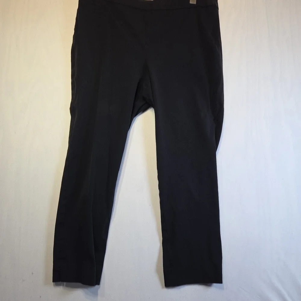 Talbots Chatham Ankle Pants Women 14P Black Slim Straight Stretch Career Petite